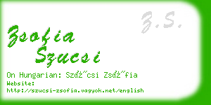 zsofia szucsi business card